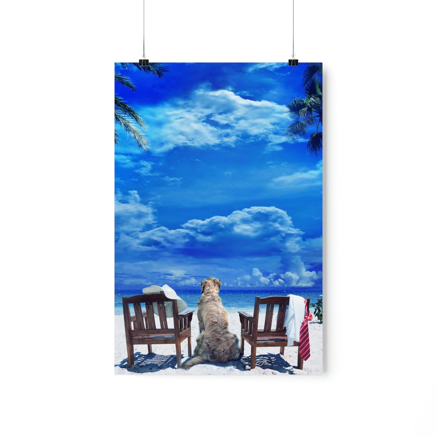 Doggy At The Beach - Matte Poster