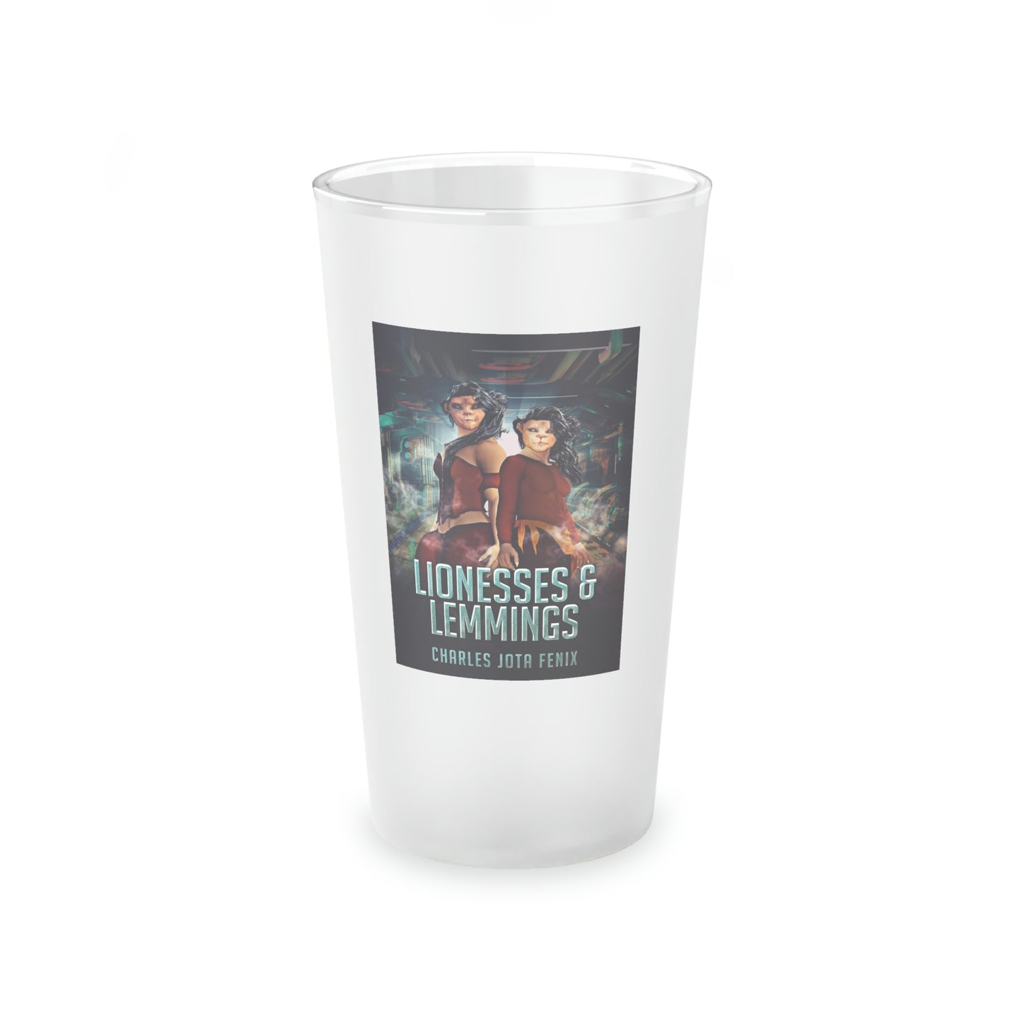 Lionesses & Lemmings - Frosted Pint Glass