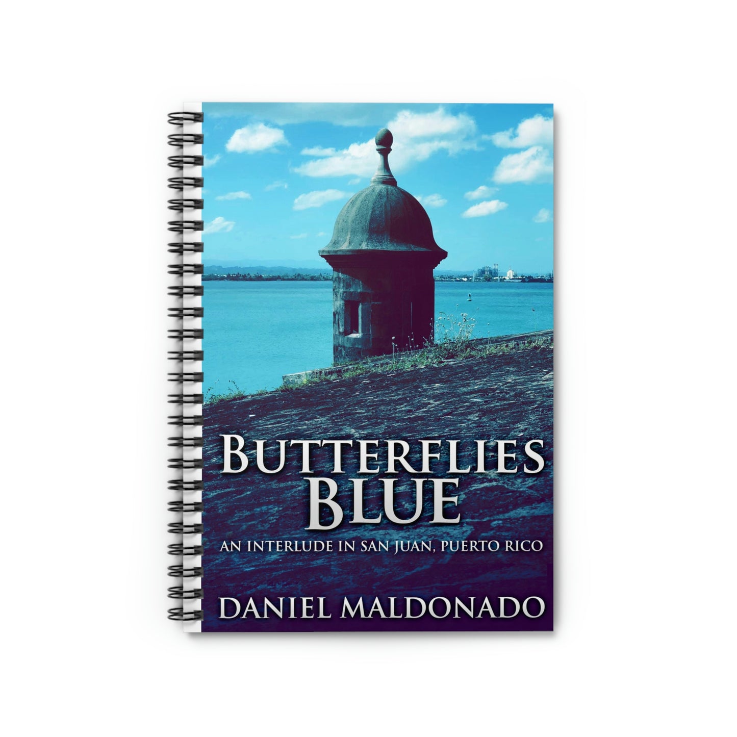 Butterflies Blue - Spiral Notebook