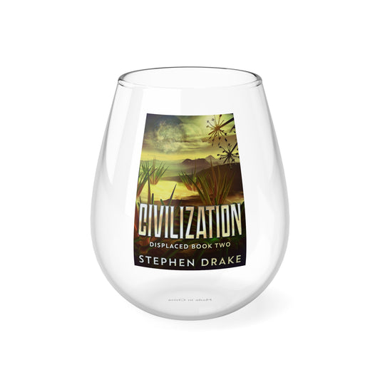 Civilization - Stemless Wine Glass, 11.75oz