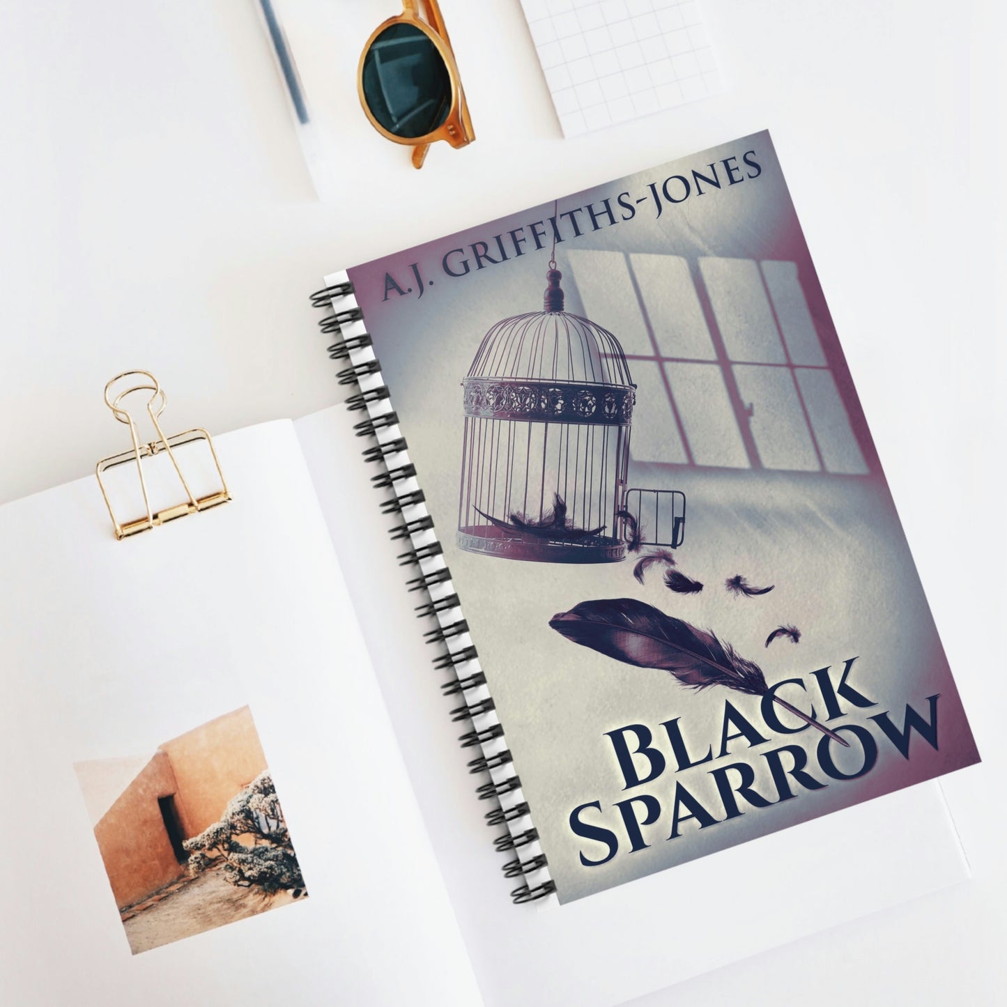 Black Sparrow - Spiral Notebook
