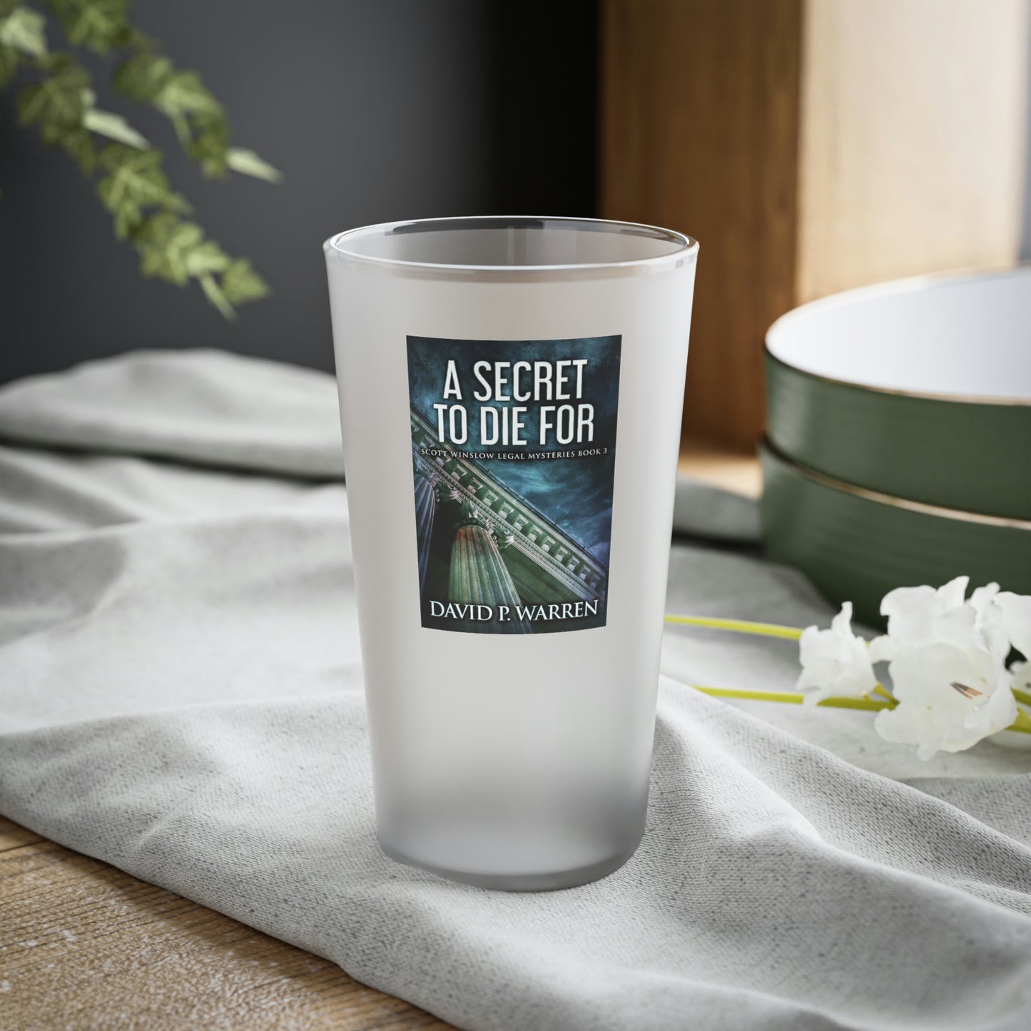 A Secret to Die For - Frosted Pint Glass