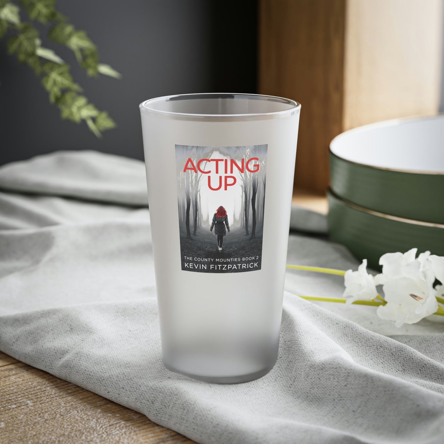 Acting Up - Frosted Pint Glass