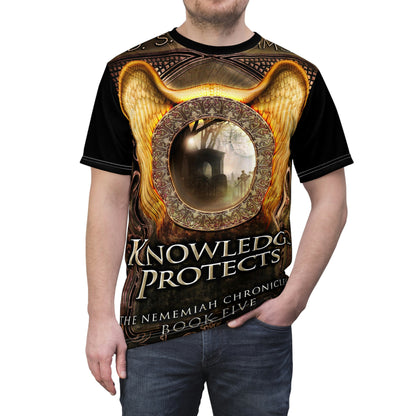Knowledge Protects - Unisex All-Over Print Cut & Sew T-Shirt