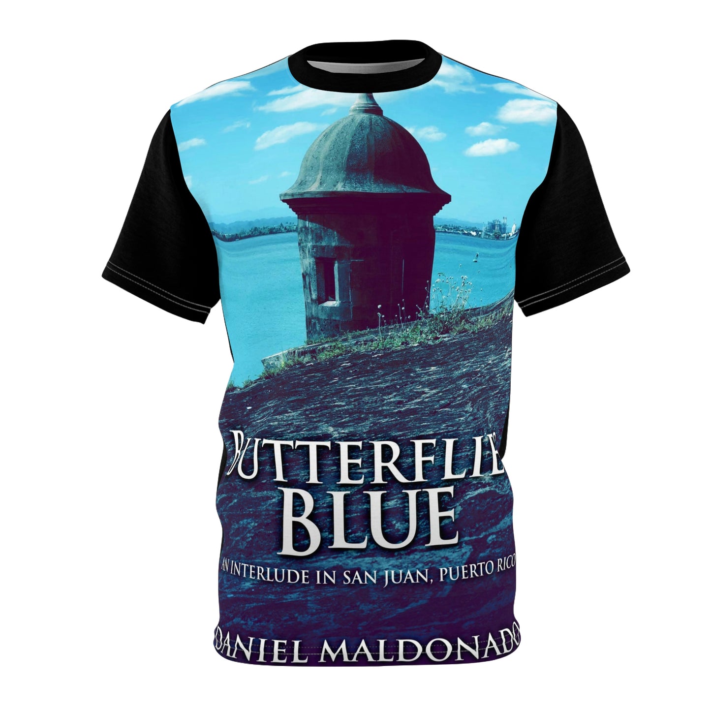 Butterflies Blue - Unisex All-Over Print Cut & Sew T-Shirt