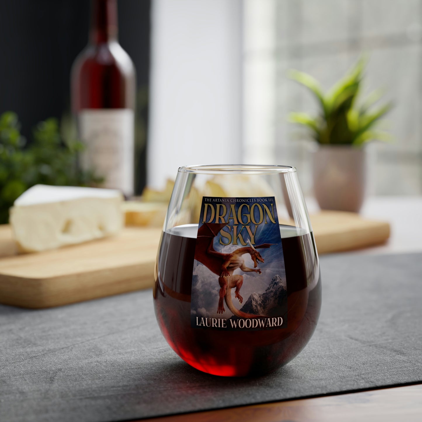Dragon Sky - Stemless Wine Glass, 11.75oz