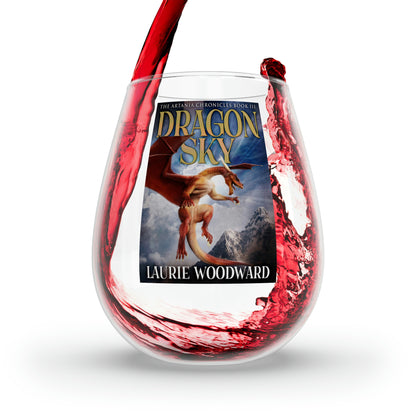 Dragon Sky - Stemless Wine Glass, 11.75oz