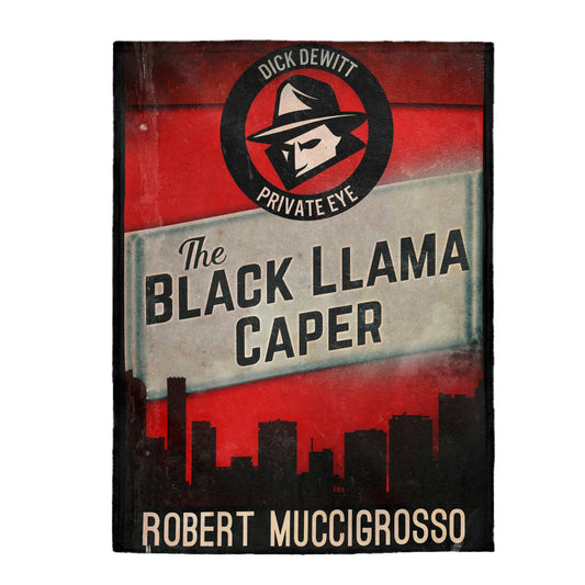 The Black Llama Caper - Velveteen Plush Blanket