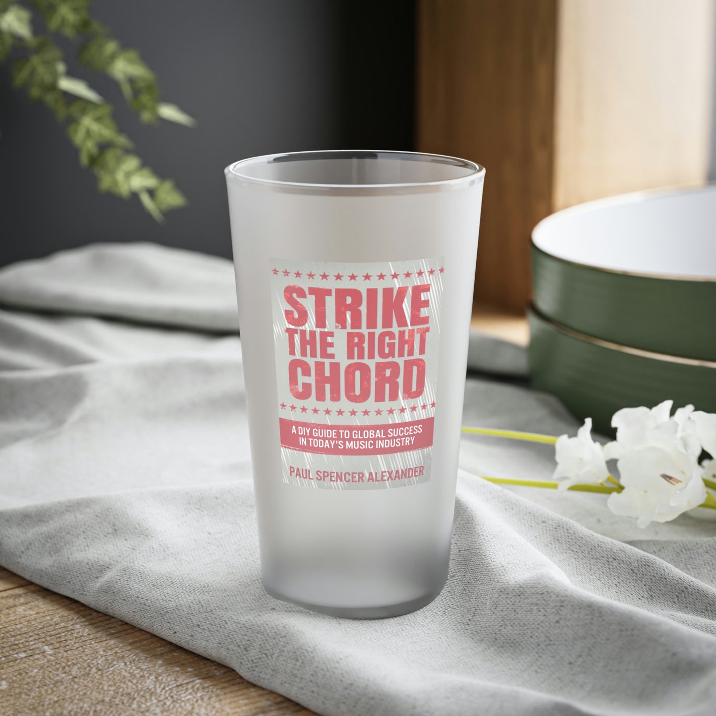 Strike The Right Chord - Frosted Pint Glass