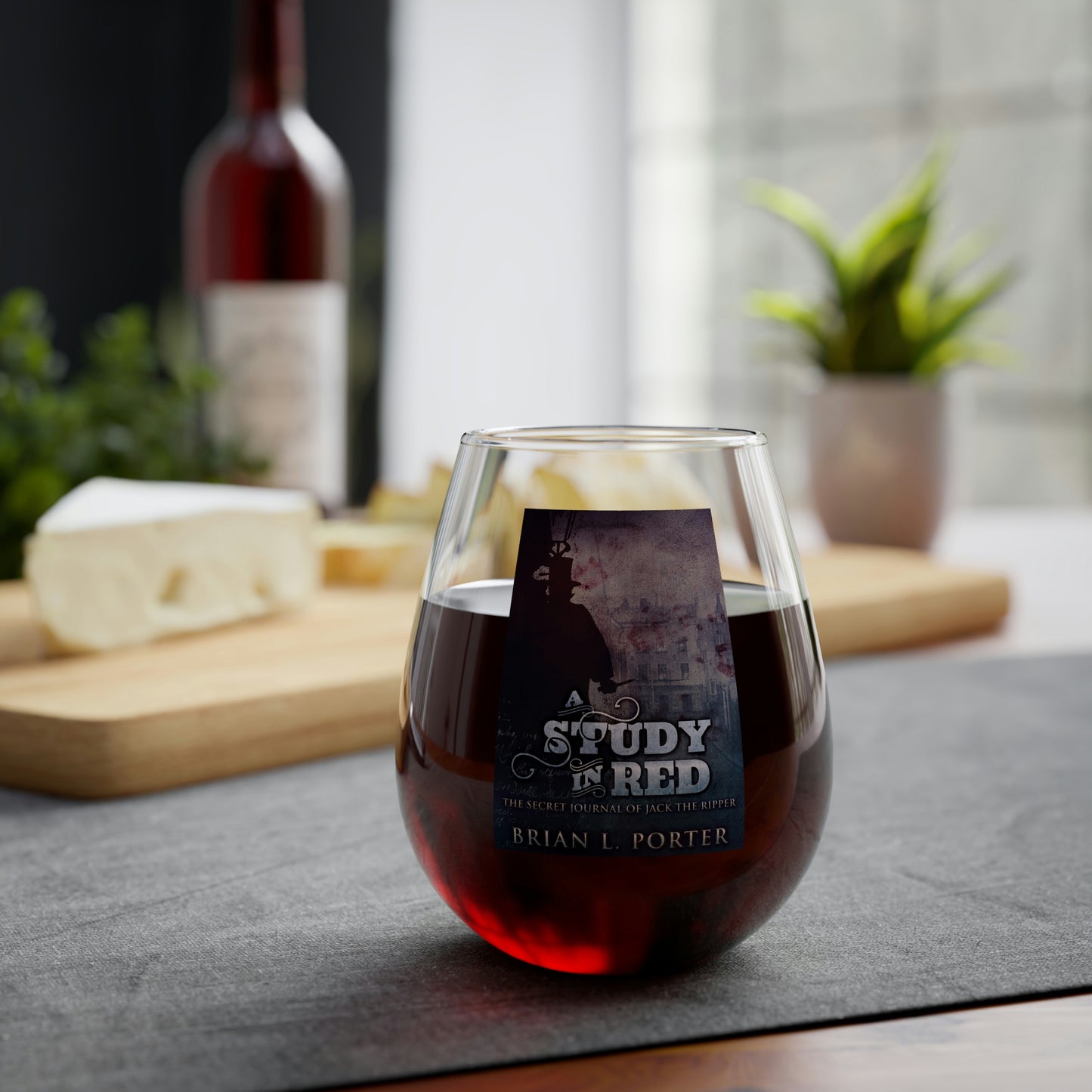 A Study In Red - Stemless Wine Glass, 11.75oz