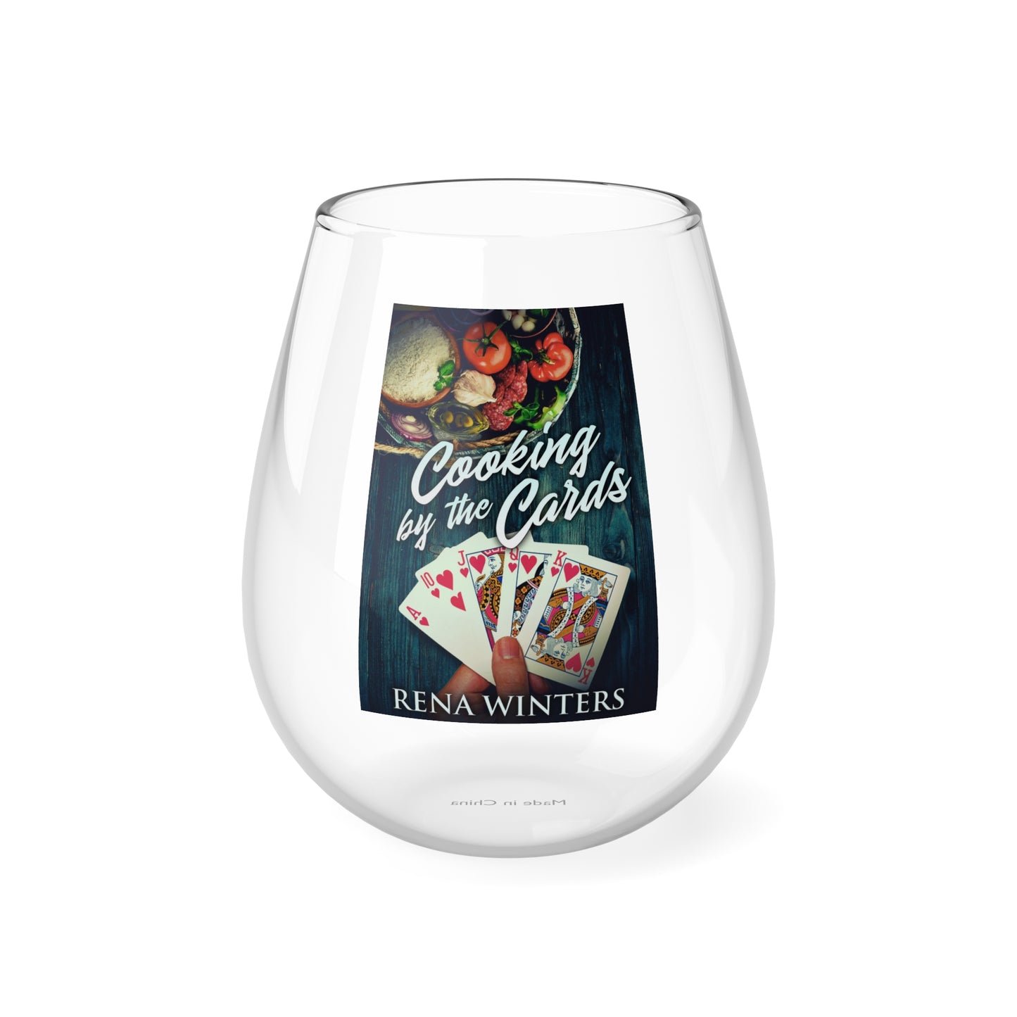 Cooking By The Cards - Stemless Wine Glass, 11.75oz