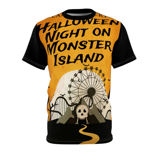 Halloween Night On Monster Island - Unisex All-Over Print Cut & Sew T-Shirt