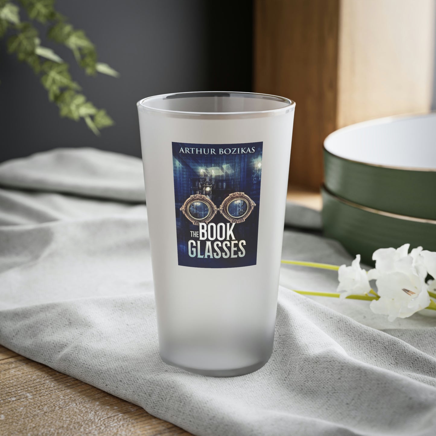 The Book Glasses - Frosted Pint Glass