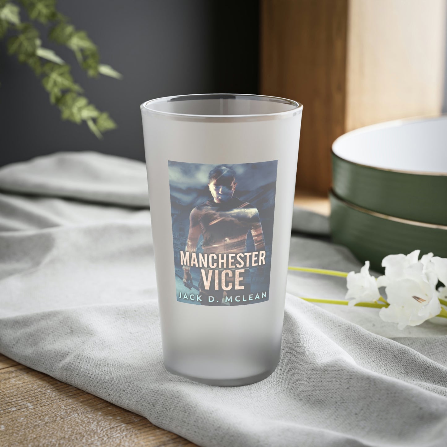Manchester Vice - Frosted Pint Glass