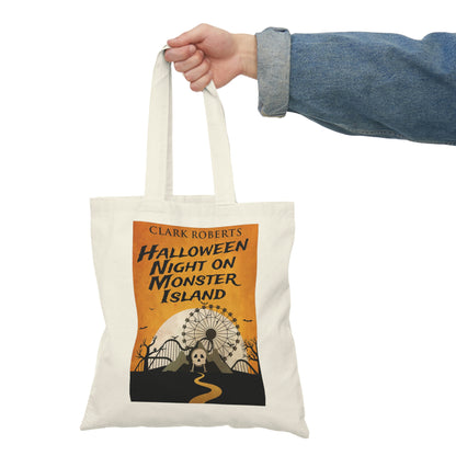 Halloween Night On Monster Island - Natural Tote Bag