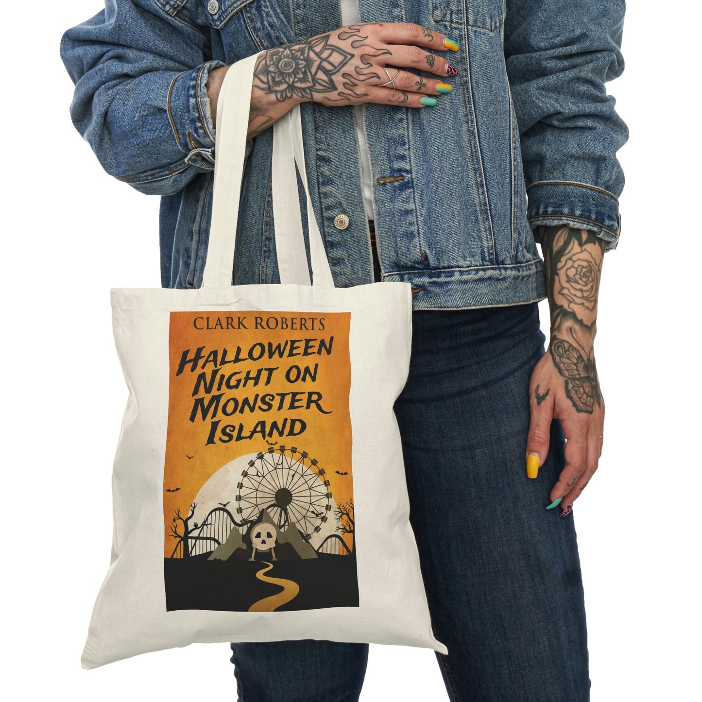 Halloween Night On Monster Island - Natural Tote Bag