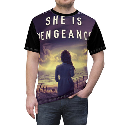 She Is Vengeance - Unisex All-Over Print Cut & Sew T-Shirt