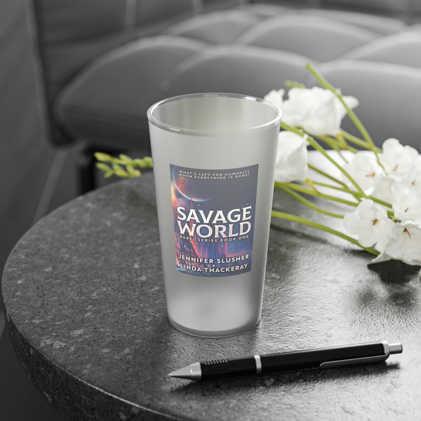 Savage World - Frosted Pint Glass