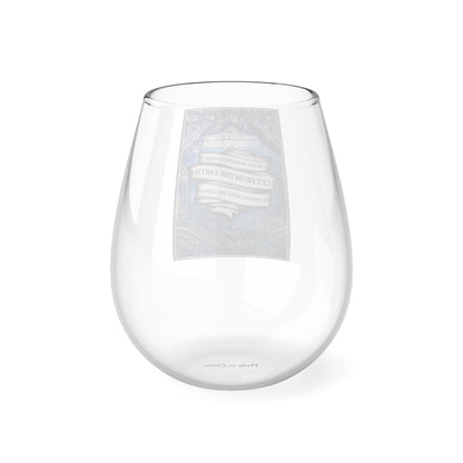 Cut From The Earth - Stemless Wine Glass, 11.75oz