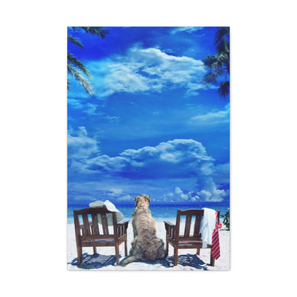 Doggy At The Beach - Canvas
