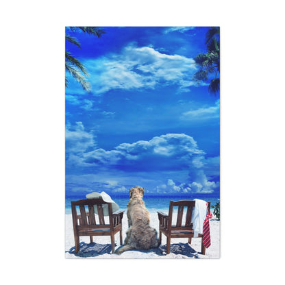 Doggy At The Beach - Canvas