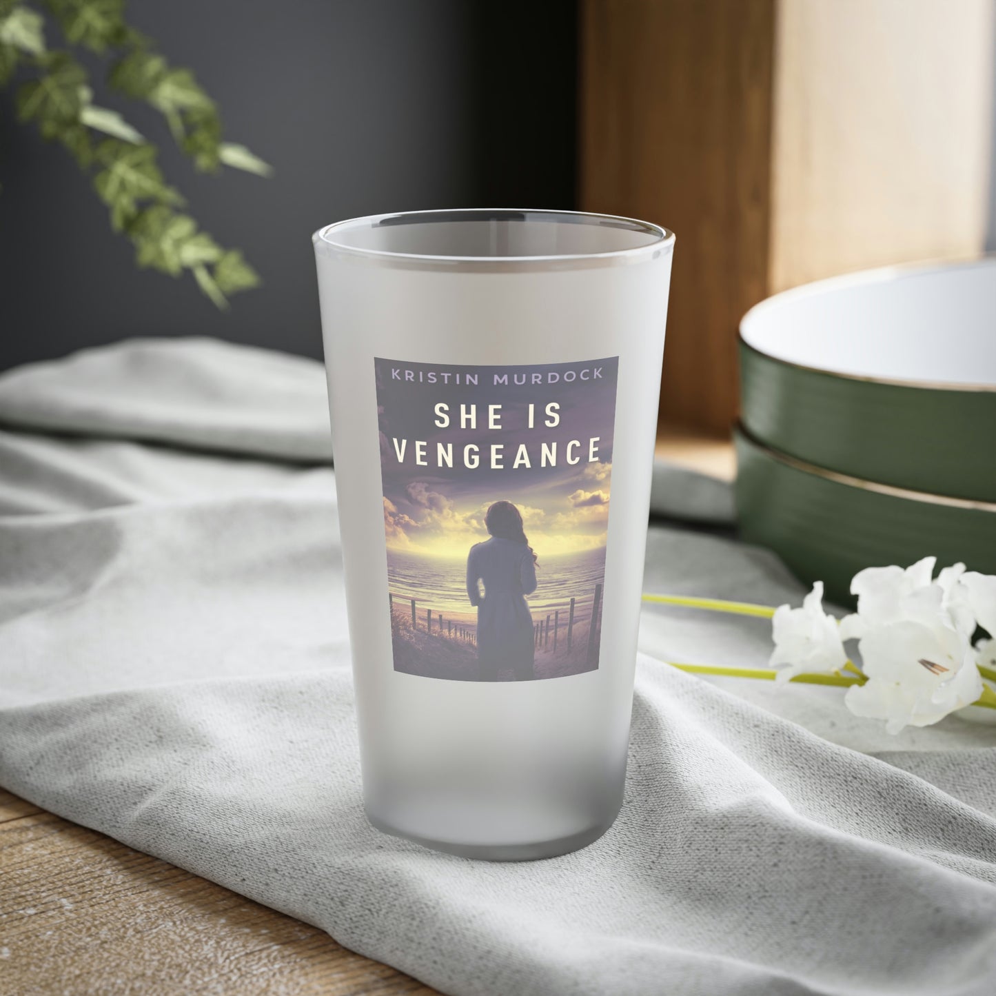 She Is Vengeance - Frosted Pint Glass