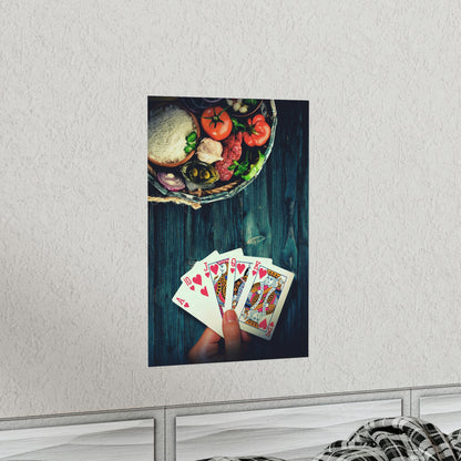 Cards And Cooking - Matte Poster