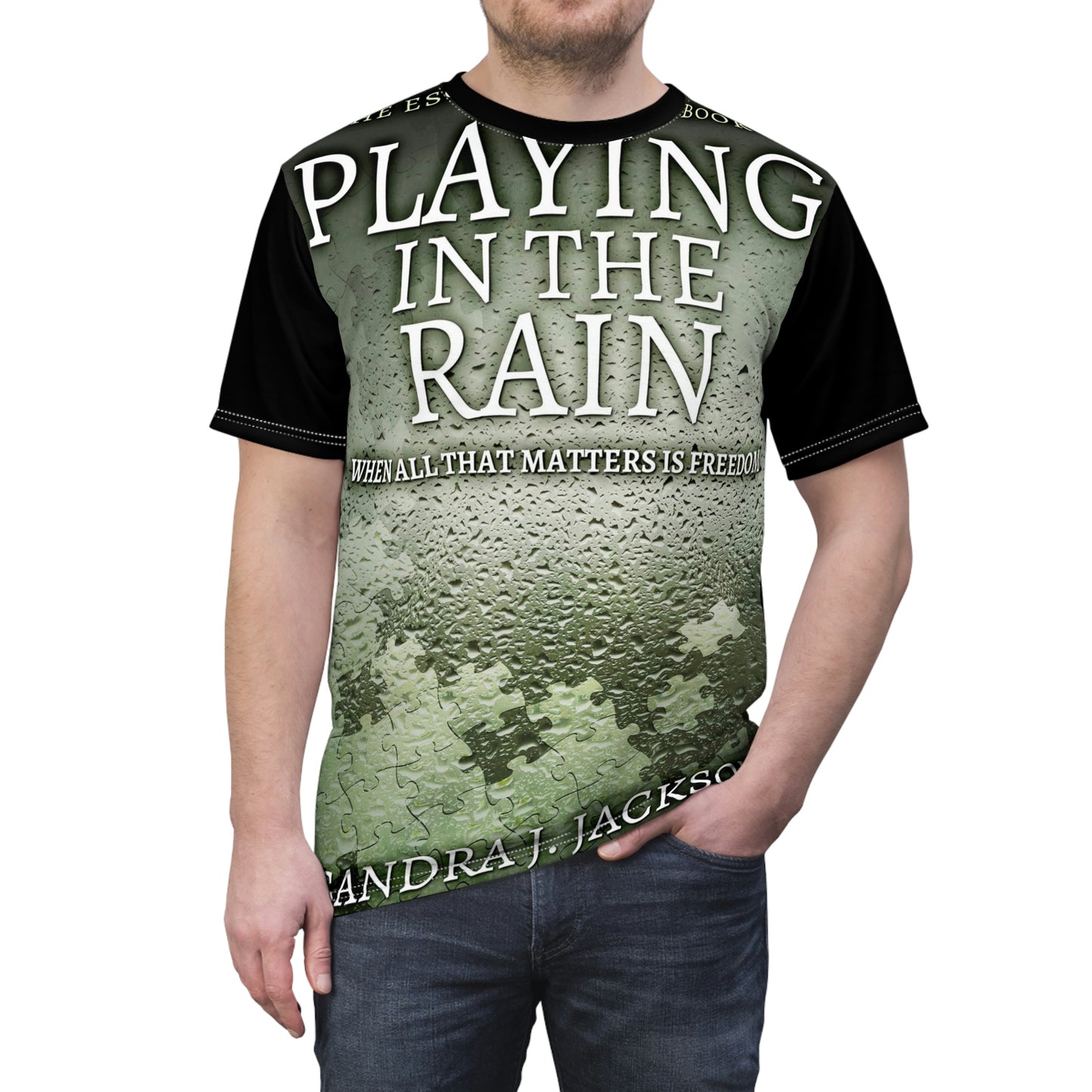 Playing in The Rain - Unisex All-Over Print Cut & Sew T-Shirt