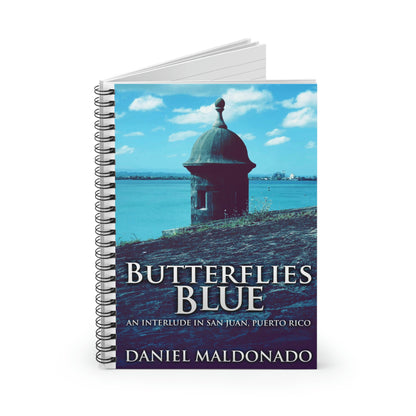 Butterflies Blue - Spiral Notebook