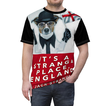 It's A Strange Place, England - Unisex All-Over Print Cut & Sew T-Shirt