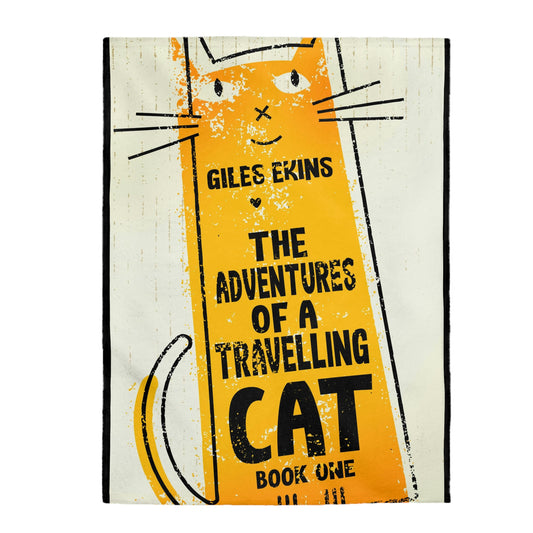 The Adventures Of A Travelling Cat - Velveteen Plush Blanket