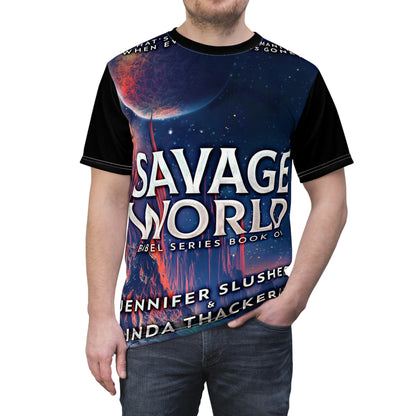 Savage World - Unisex All-Over Print Cut & Sew T-Shirt