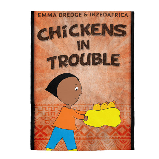 Chickens In Trouble - Velveteen Plush Blanket