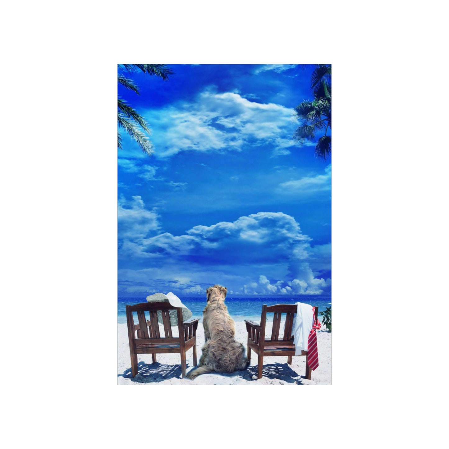 Doggy At The Beach - Matte Poster