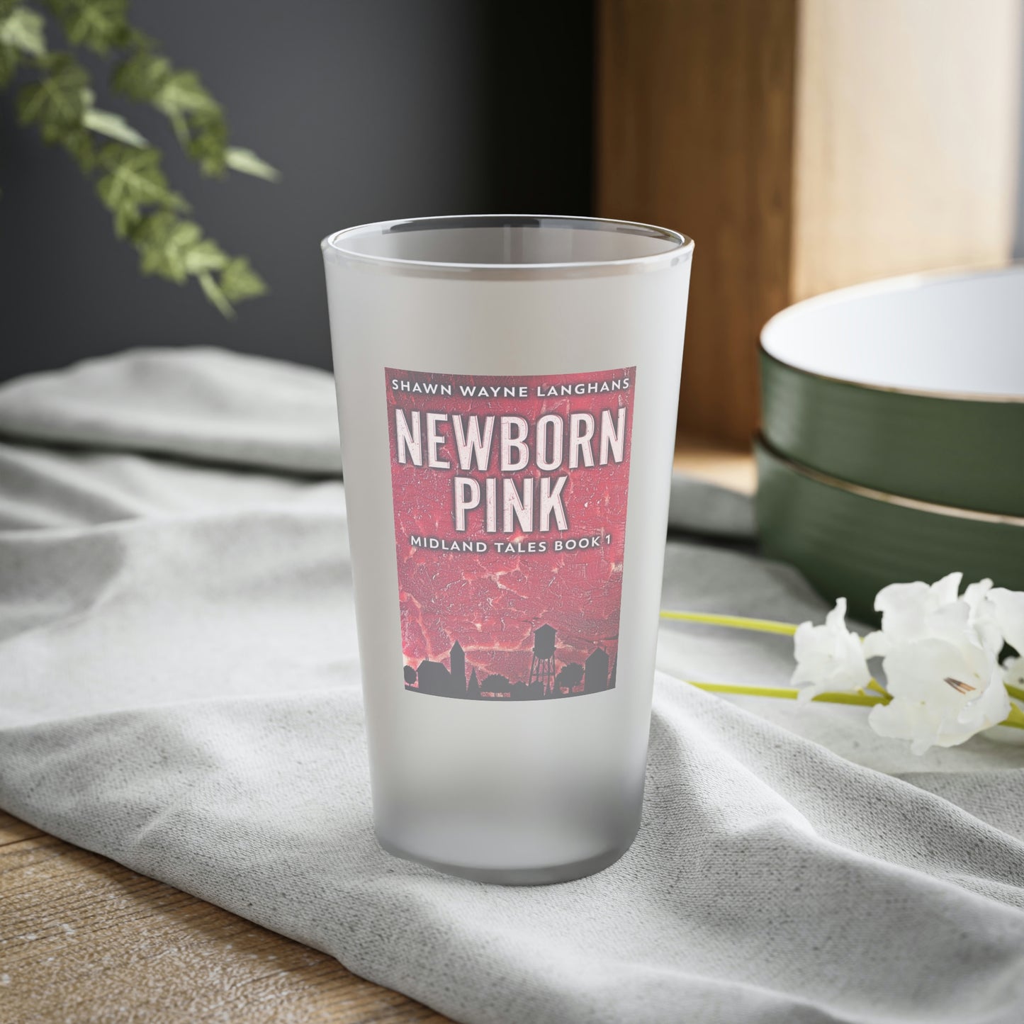 Newborn Pink - Frosted Pint Glass