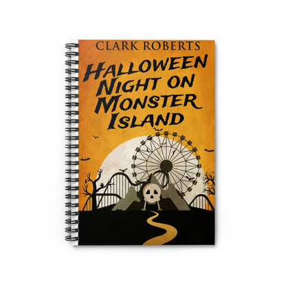 Halloween Night On Monster Island - Spiral Notebook