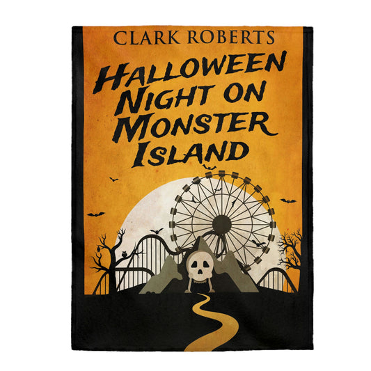 Halloween Night On Monster Island - Velveteen Plush Blanket