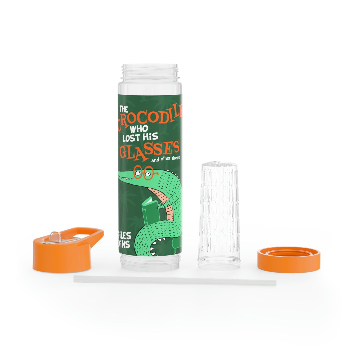 The Crocodile Who Lost His Glasses - Infuser Water Bottle