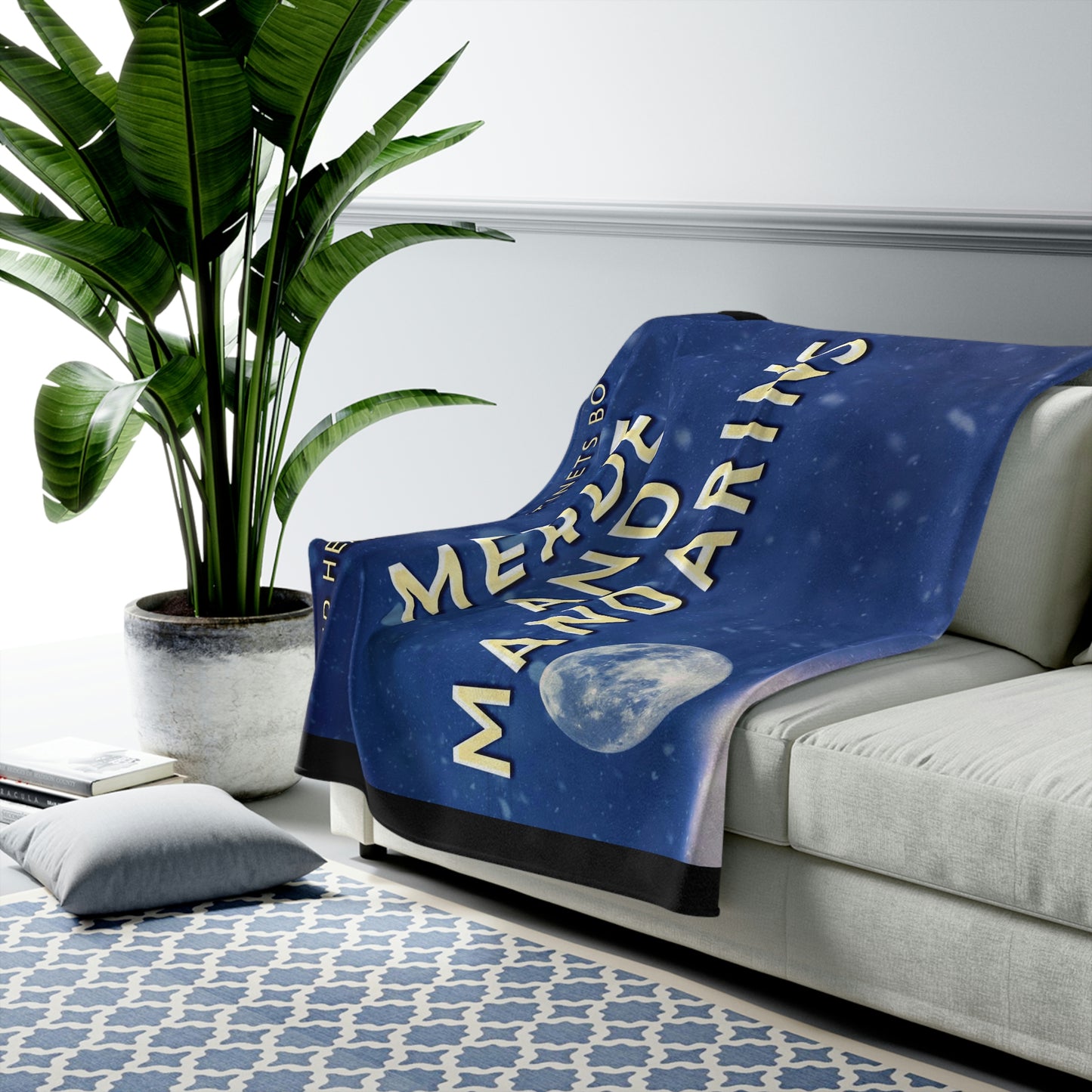 Merde And Mandarins - Velveteen Plush Blanket