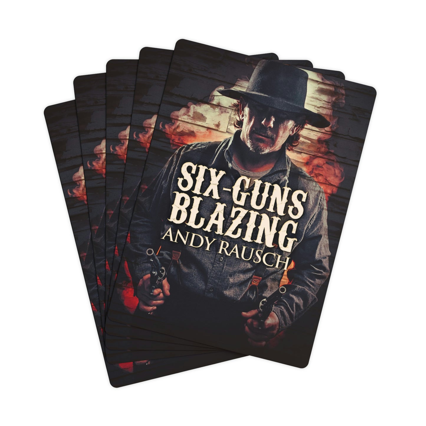 Six-Guns Blazing - Playing Cards