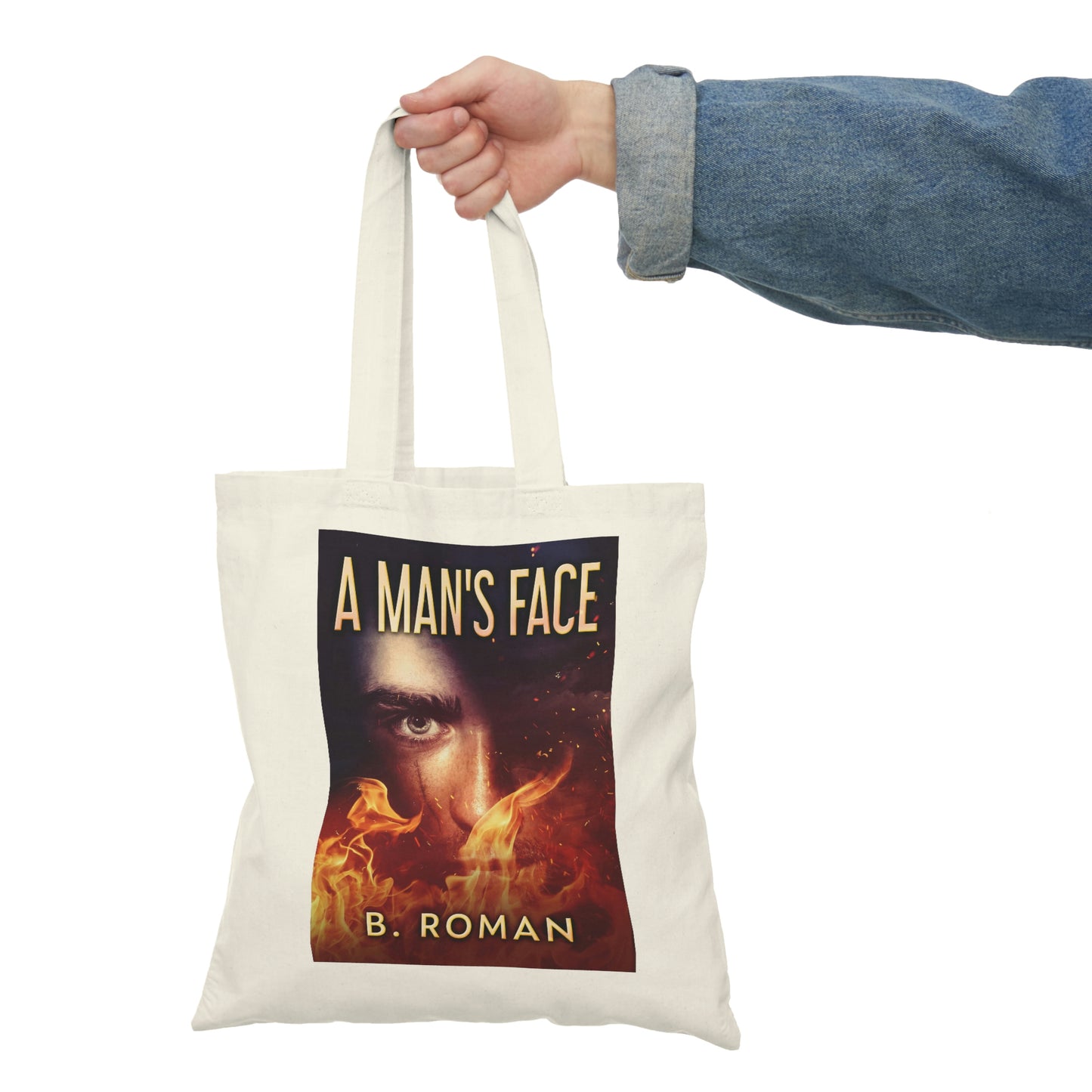 A Man's Face - Natural Tote Bag