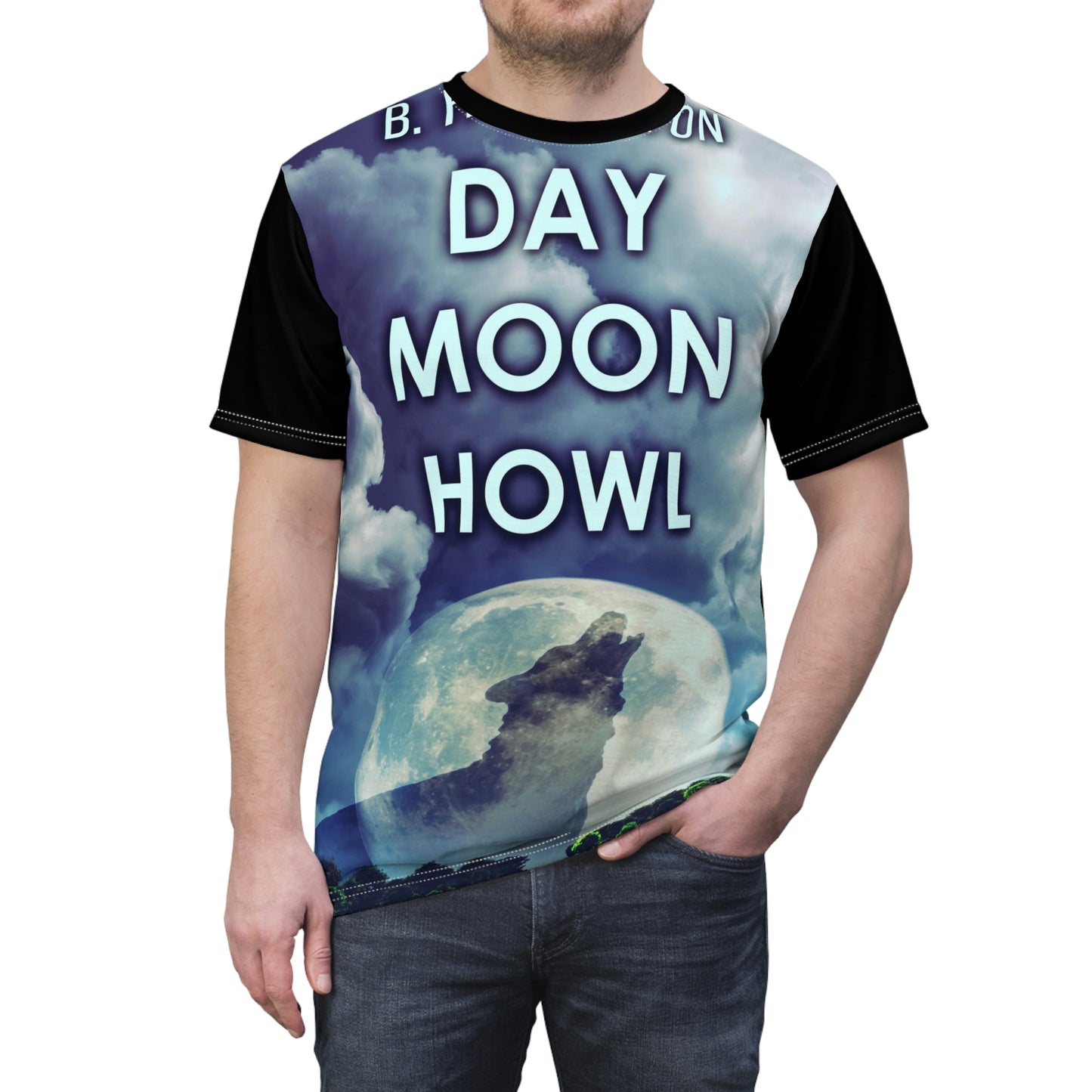 Day Moon Howl - Unisex All-Over Print Cut & Sew T-Shirt