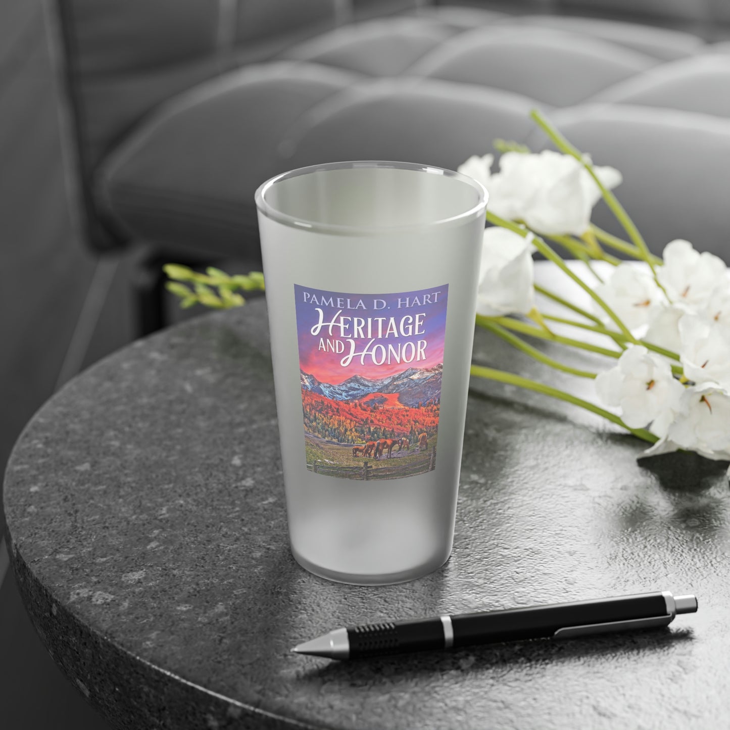Heritage And Honor - Frosted Pint Glass