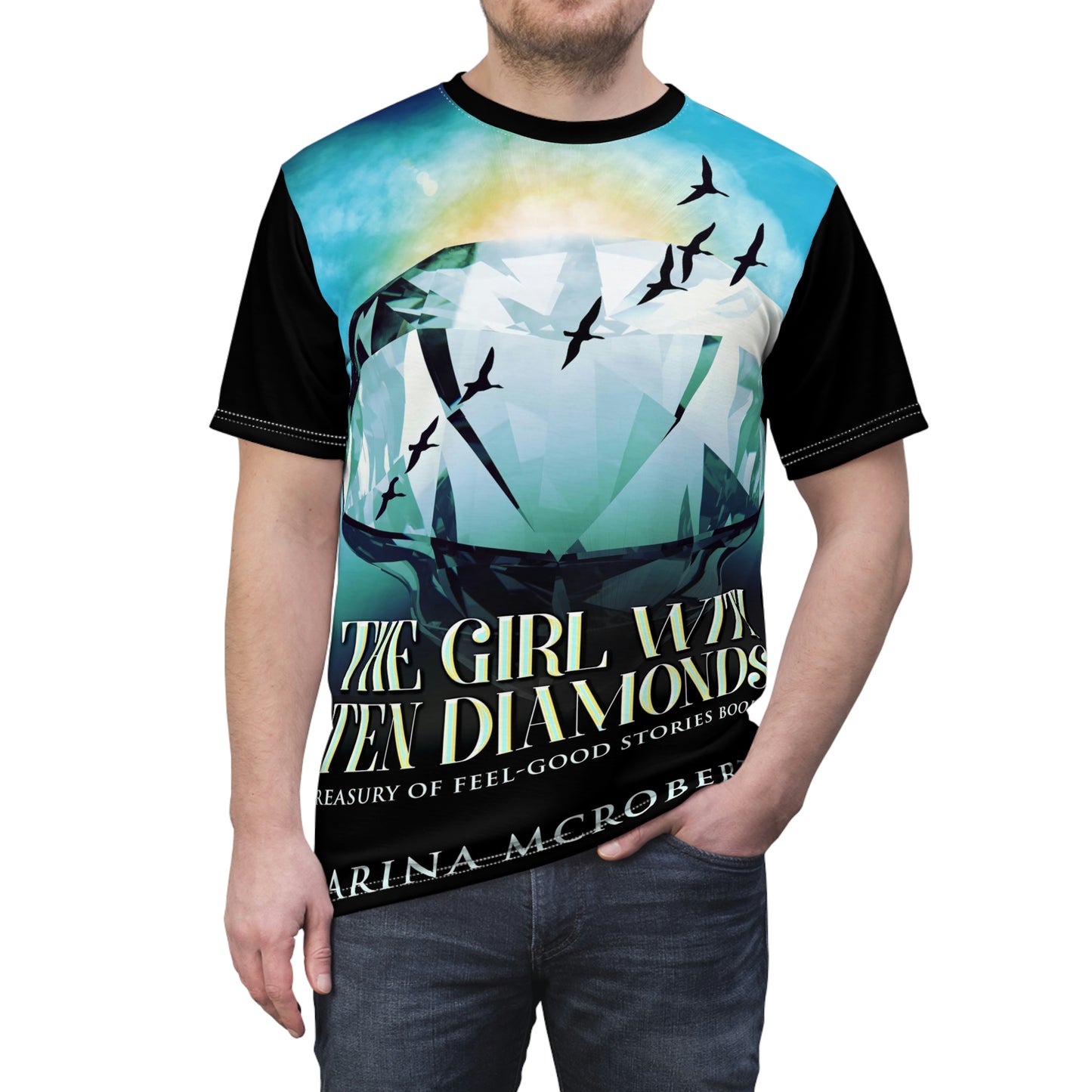 The Girl With Ten Diamonds - Unisex All-Over Print Cut & Sew T-Shirt