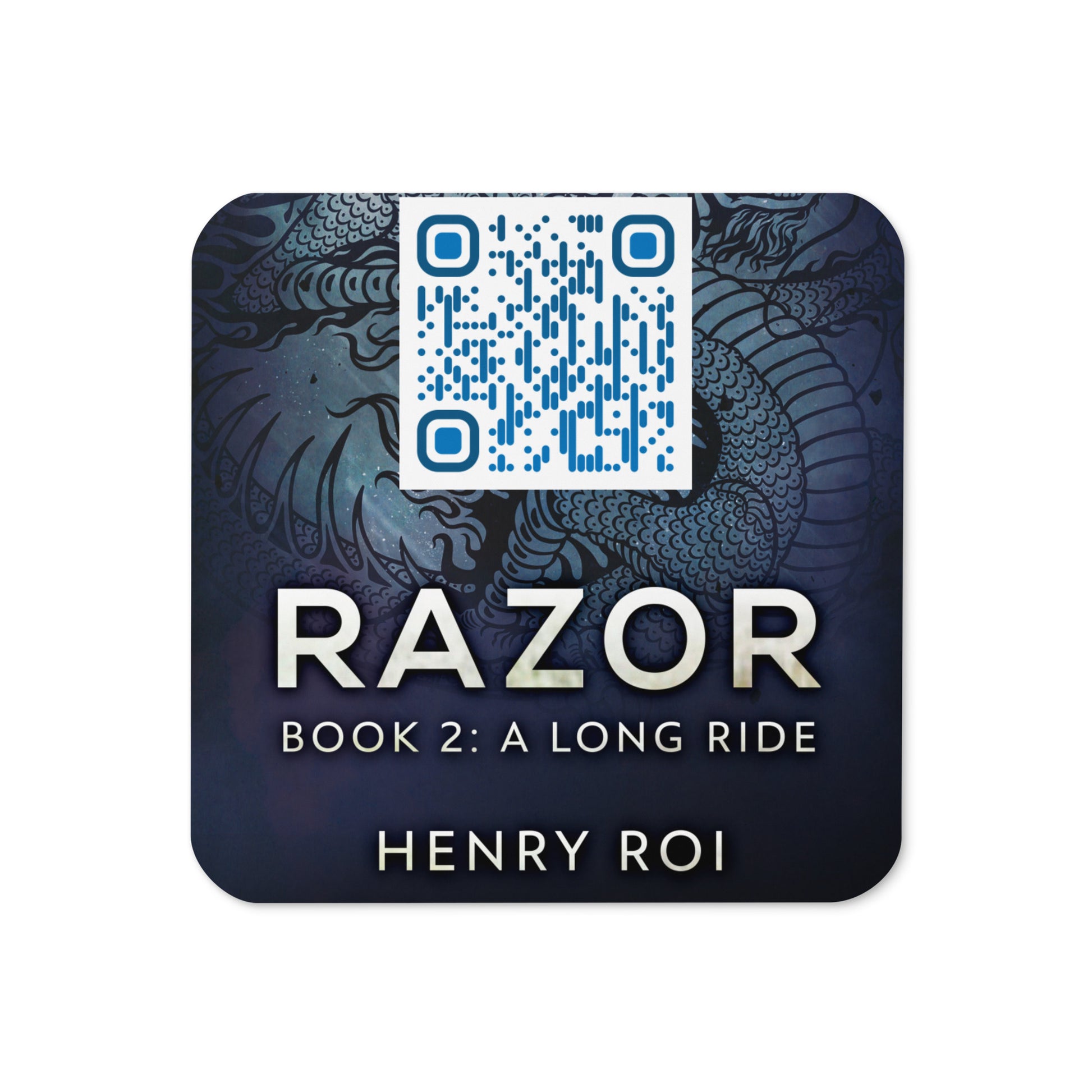 coaster with cover art from Henry Roi's book A Long Ride
