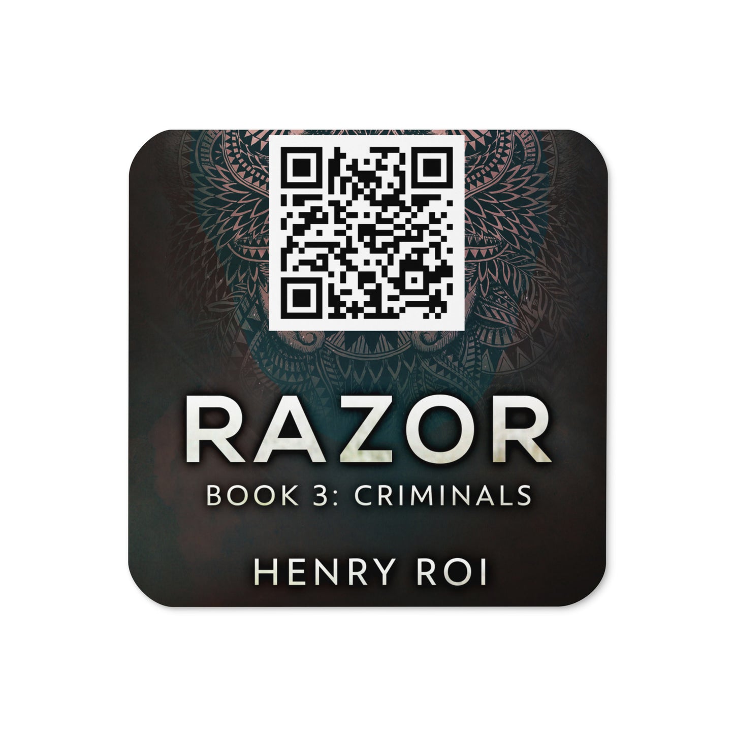 coaster with cover art from Henry Roi's book Criminals