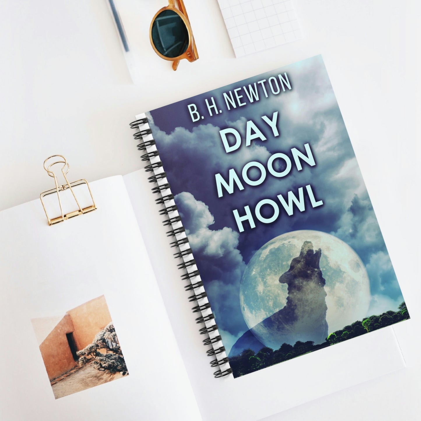 Day Moon Howl - Spiral Notebook