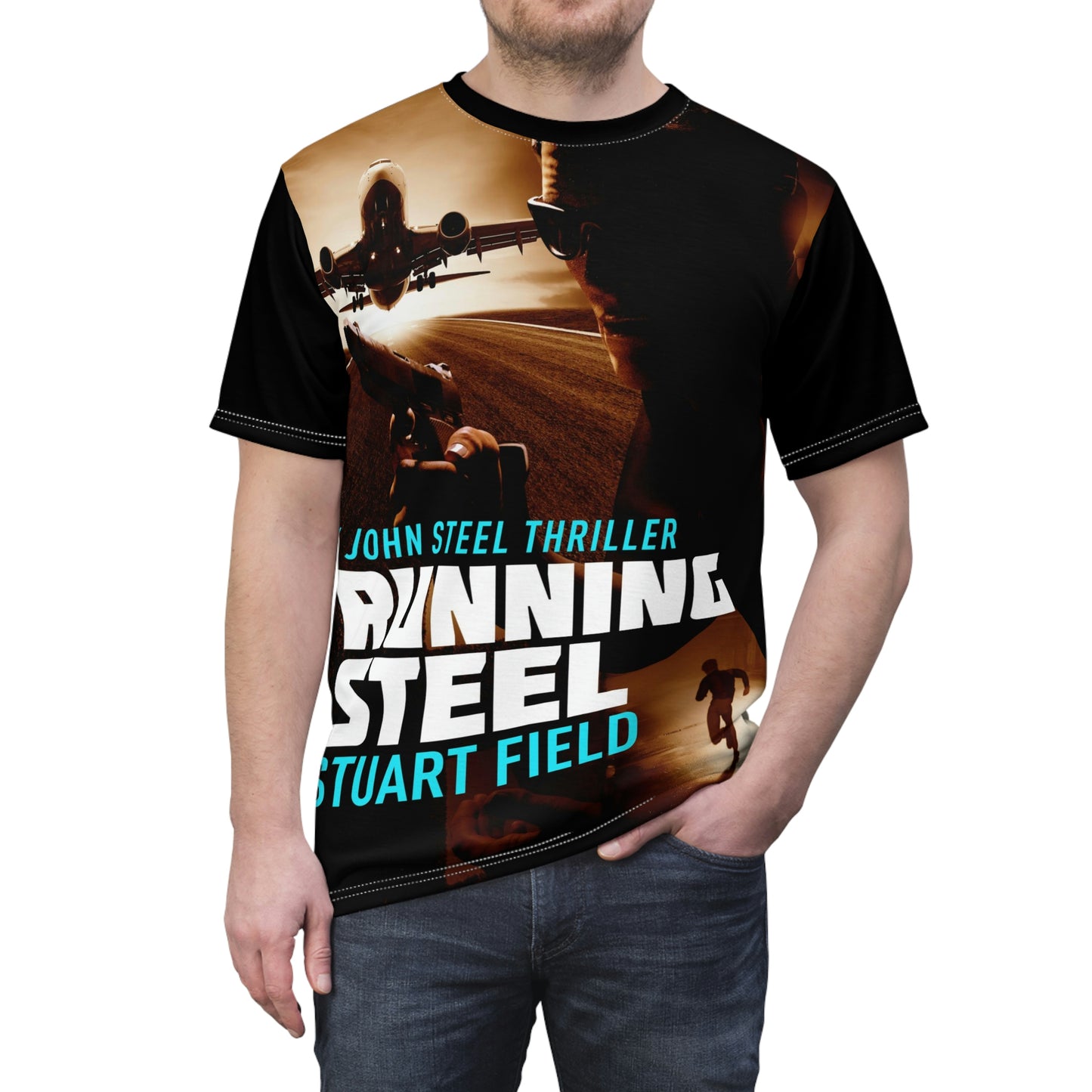 Running Steel - Unisex All-Over Print Cut & Sew T-Shirt