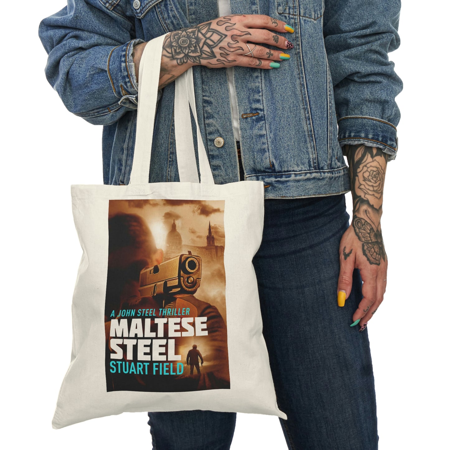 Maltese Steel - Natural Tote Bag