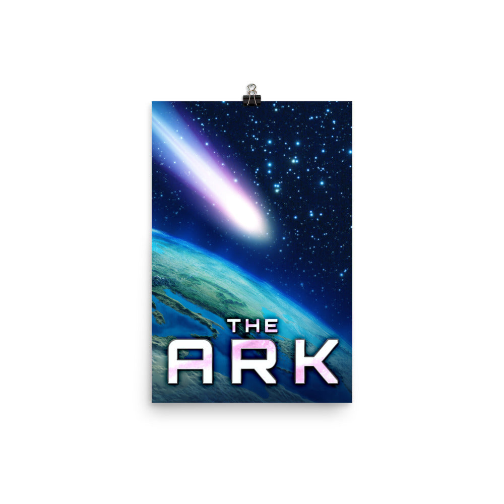 poster with cover art from Christopher Coates's book The Ark